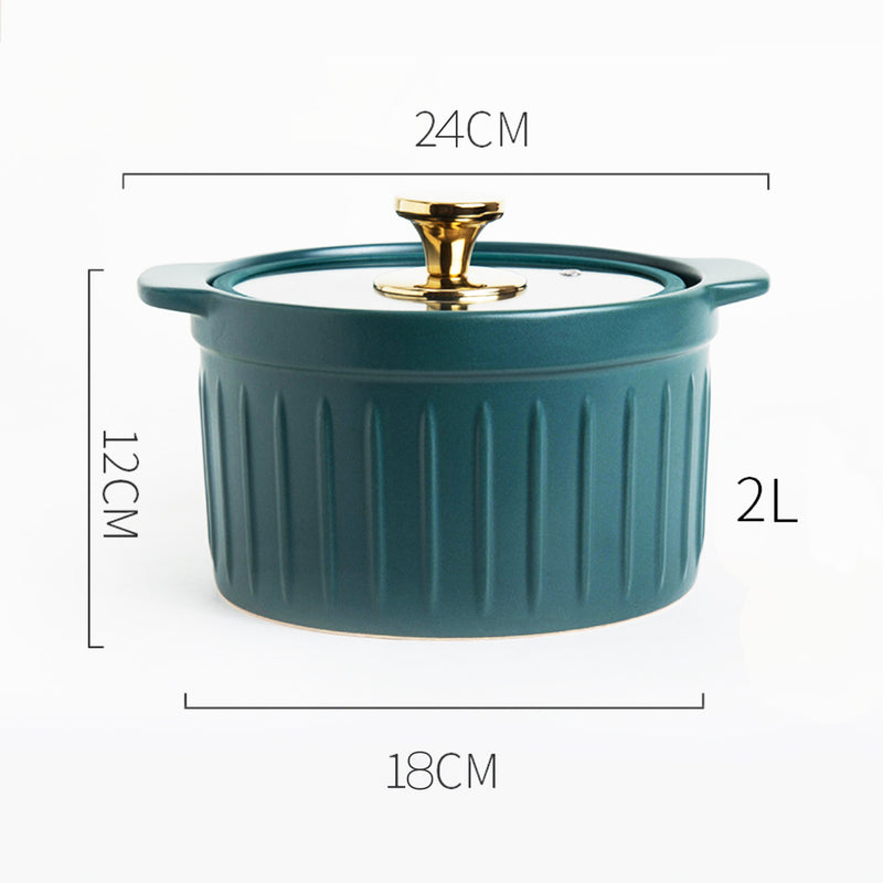 Cooking Pot with Glass Lid Green - Cooking Pot
