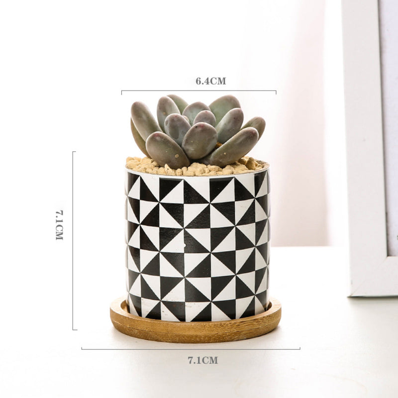 Black And White Planter - Indoor planters and flower pots | Home decor items