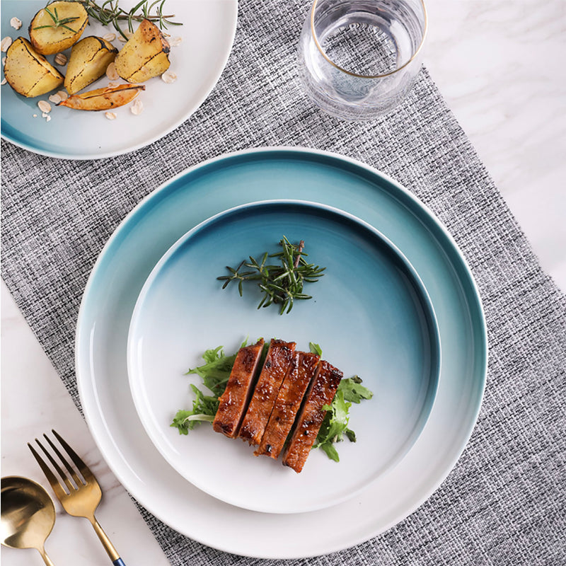 Navy Blue Dinner Plate - Serving plate, lunch plate, ceramic dinner plates| Plates for dining table & home decor