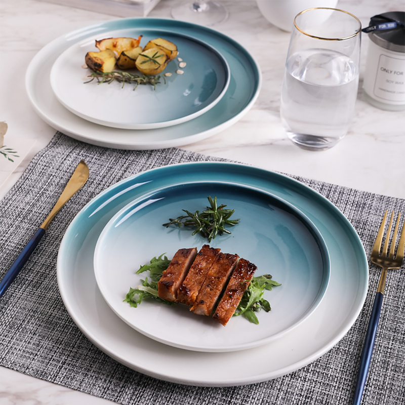 Navy Blue Dinner Plate - Serving plate, lunch plate, ceramic dinner plates| Plates for dining table & home decor