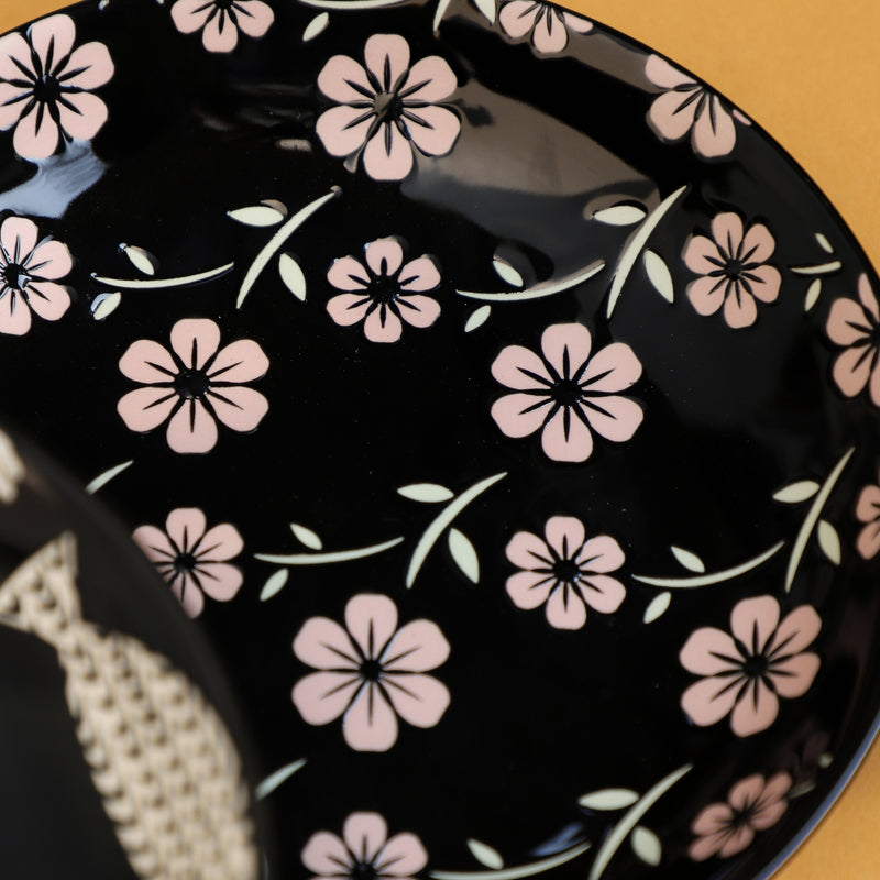 Natura Plates Black - Serving plate, snack plate, dessert plate | Plates for dining & home decor