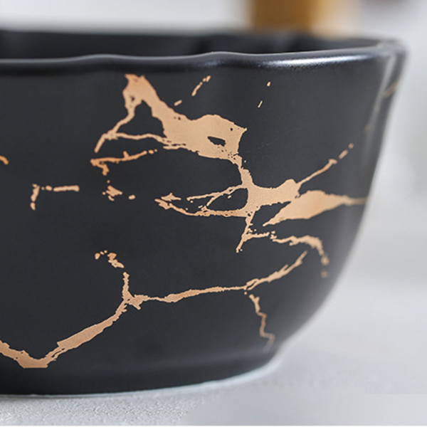Marble Texture Soup Bowl - Bowl, soup bowl, ceramic bowl, snack bowls, curry bowl, popcorn bowls | Bowls for dining table & home decor