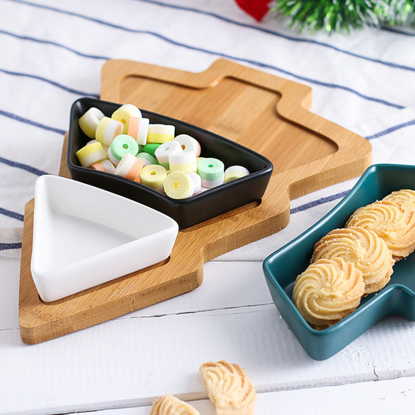 Christmas Platter - Ceramic platter, serving platter, fruit platter, snack plate | Plates for dining table & home decor