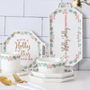 Ceramic Christmas Plate Large - Ceramic platter, serving platter, fruit platter | Plates for dining table & home decor
