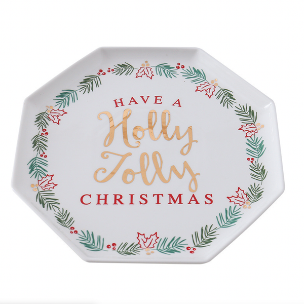 Ceramic Christmas Plate Large