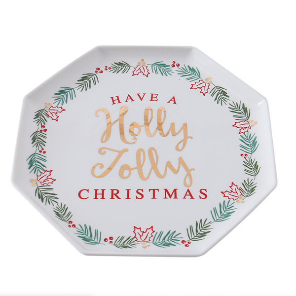 Ceramic Christmas Side Plate - Serving plate, snack plate, dessert plate | Plates for dining & home decor