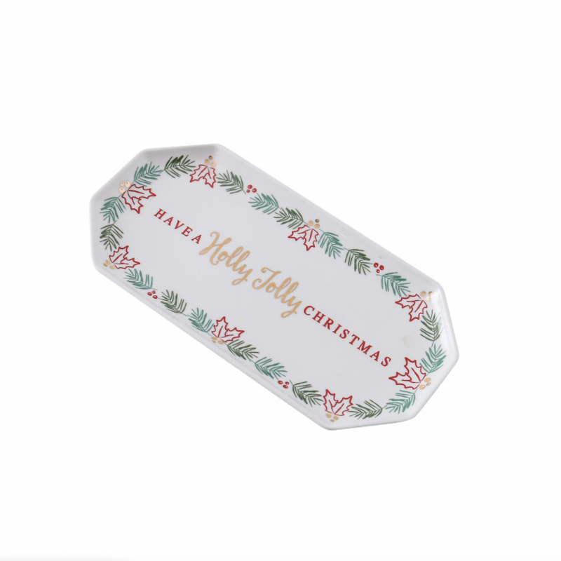 Ceramic Christmas Platter Small - Ceramic platter, serving platter, fruit platter | Plates for dining table & home decor
