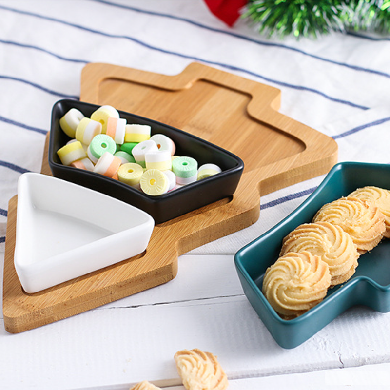 Christmas Platter - Ceramic platter, serving platter, fruit platter, snack plate | Plates for dining table & home decor