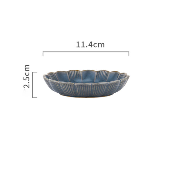 Ocean Ceramic Dessert Plate Blue 4 Inch - Serving plate, small plate, snacks plates | Plates for dining table & home decor