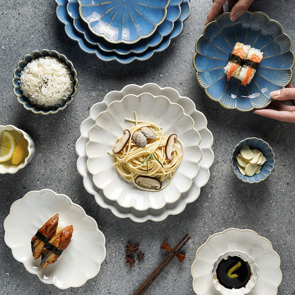 Ocean Ceramic Dinner Plate Blue 10 Inch - Serving plate, lunch plate, ceramic dinner plates| Plates for dining table & home decor