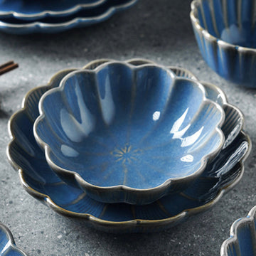 Ocean Ceramic Dessert Plate Blue 4 Inch - Serving plate, small plate, snacks plates | Plates for dining table & home decor