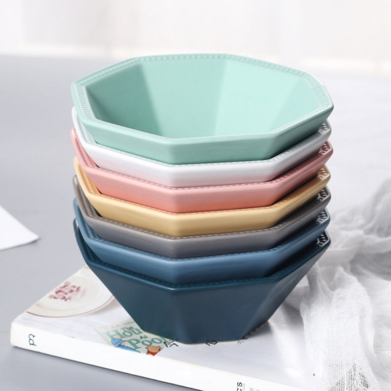 Octagonal Bowl 200 ml - Bowl,ceramic bowl, snack bowls, curry bowl, popcorn bowls | Bowls for dining table & home decor
