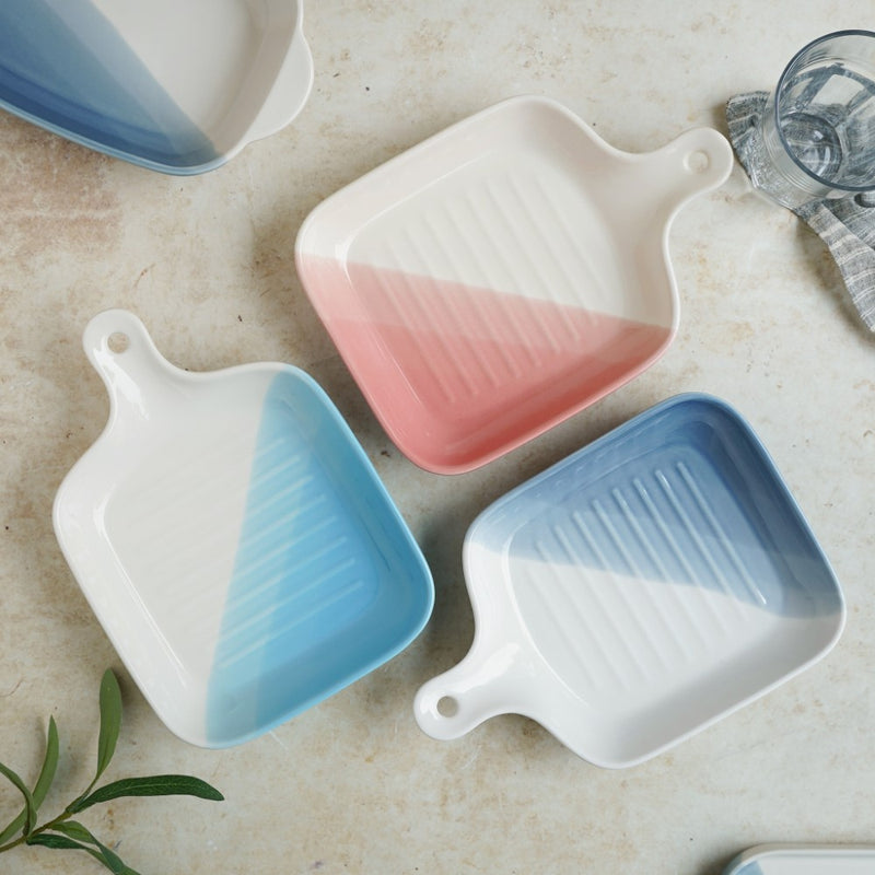 Ombre Plate With Handle - Baking Tray
