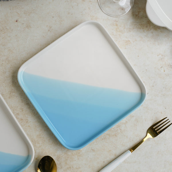 Ombre Square Snack Plates - Serving plate, snack plate, dessert plate | Plates for dining & home decor