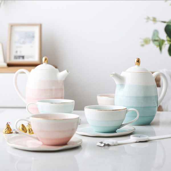 Ombre Tea Set - Tea cup set, tea set, teapot set | Tea set for Dining Table & Home Decor