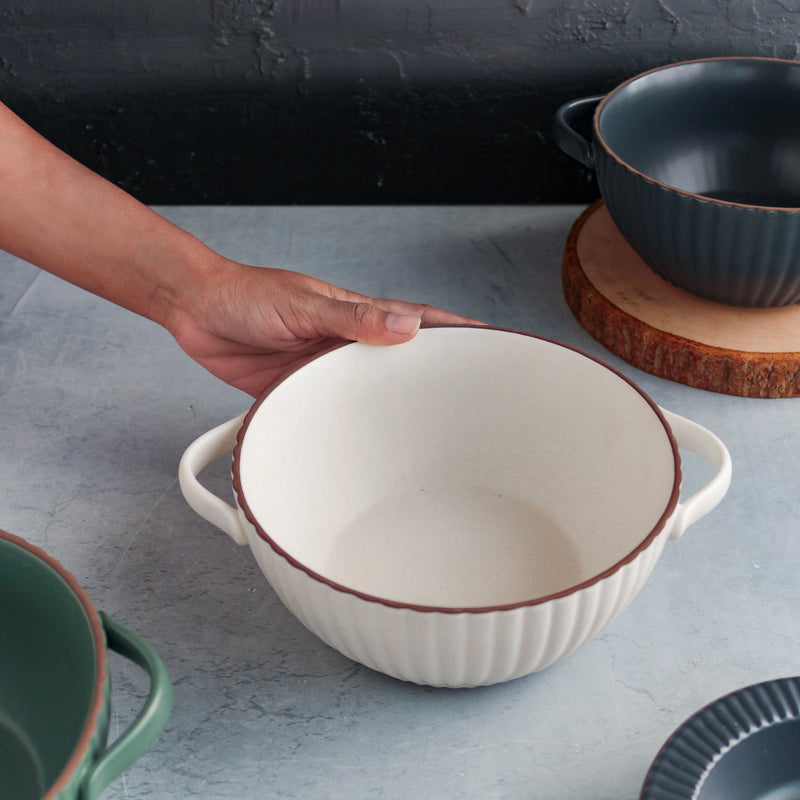 Orient Serving Bowl - Bowl, ceramic bowl, serving bowls, noodle bowl, salad bowls, bowl for snacks, baking bowls, large serving bowl, bowl with handle | Bowls for dining table & home decor