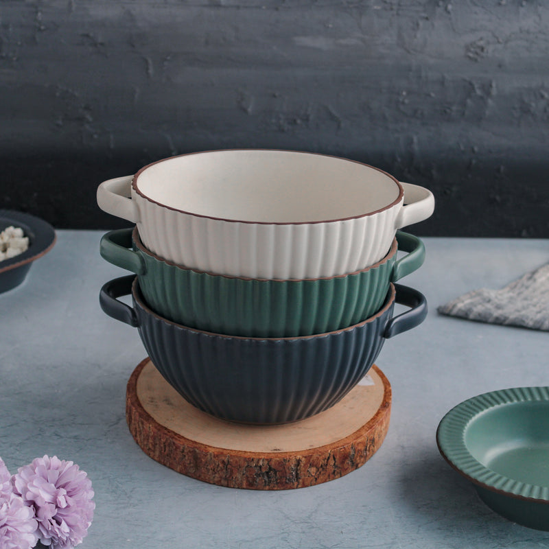 Orient Serving Bowl - Bowl, ceramic bowl, serving bowls, noodle bowl, salad bowls, bowl for snacks, baking bowls, large serving bowl, bowl with handle | Bowls for dining table & home decor