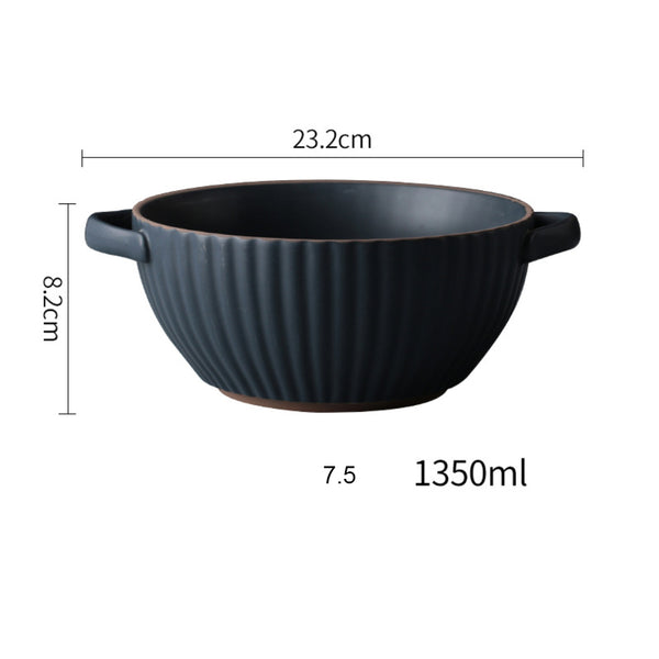 Orient Serving Bowl - Bowl, ceramic bowl, serving bowls, noodle bowl, salad bowls, bowl for snacks, baking bowls, large serving bowl, bowl with handle | Bowls for dining table & home decor