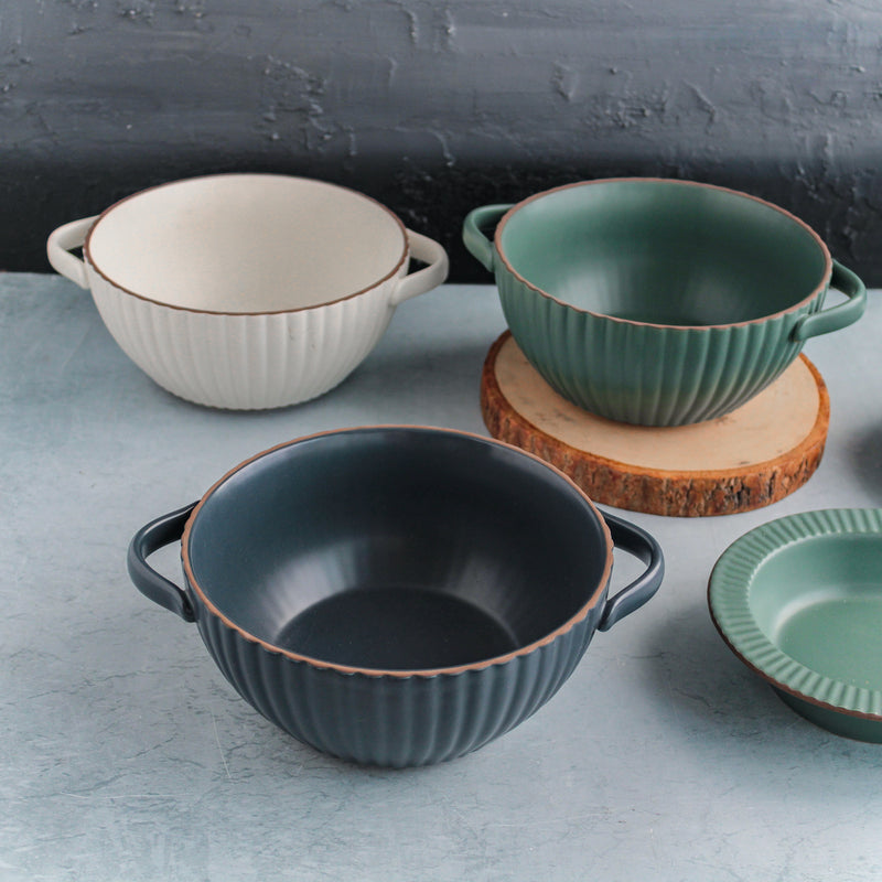 Orient Serving Bowl - Bowl, ceramic bowl, serving bowls, noodle bowl, salad bowls, bowl for snacks, baking bowls, large serving bowl, bowl with handle | Bowls for dining table & home decor