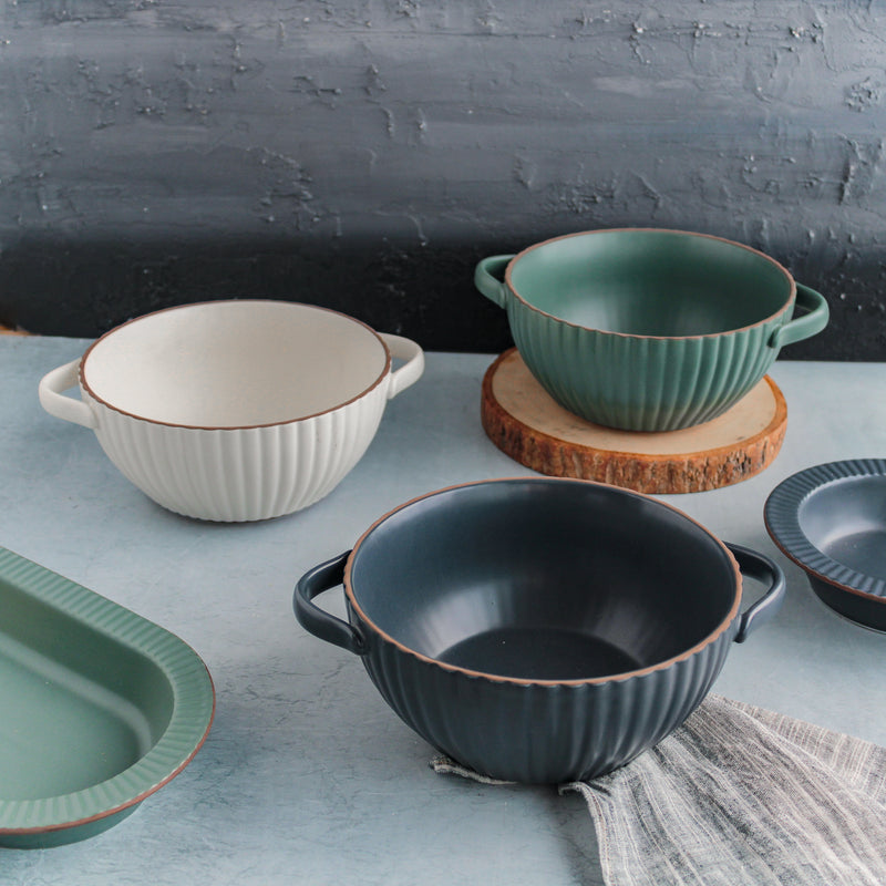 Orient Serving Bowl - Bowl, ceramic bowl, serving bowls, noodle bowl, salad bowls, bowl for snacks, baking bowls, large serving bowl, bowl with handle | Bowls for dining table & home decor