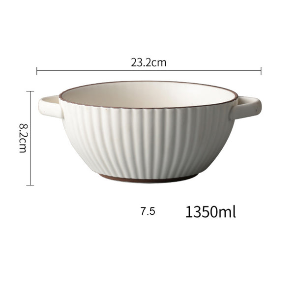 Orient Serving Bowl - Bowl, ceramic bowl, serving bowls, noodle bowl, salad bowls, bowl for snacks, baking bowls, large serving bowl, bowl with handle | Bowls for dining table & home decor
