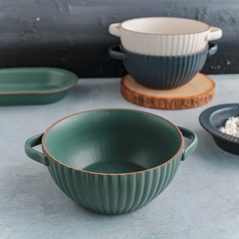 Orient Serving Bowl - Bowl, ceramic bowl, serving bowls, noodle bowl, salad bowls, bowl for snacks, baking bowls, large serving bowl, bowl with handle | Bowls for dining table & home decor