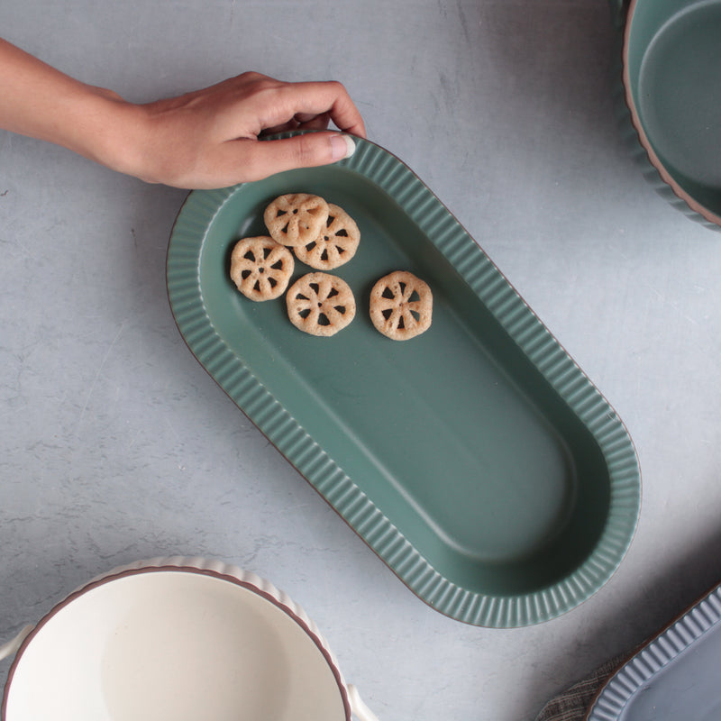 Orient Tray - Ceramic platter, serving platter, fruit platter | Plates for dining table & home decor
