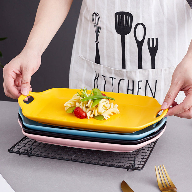 Oven Baking Tray Pink 11.5 Inch - Ceramic platter, serving platter, fruit platter | Plates for dining table & home decor