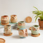 Owl Planters Set of 6 - Indoor plant pots and flower pots | Home decoration items