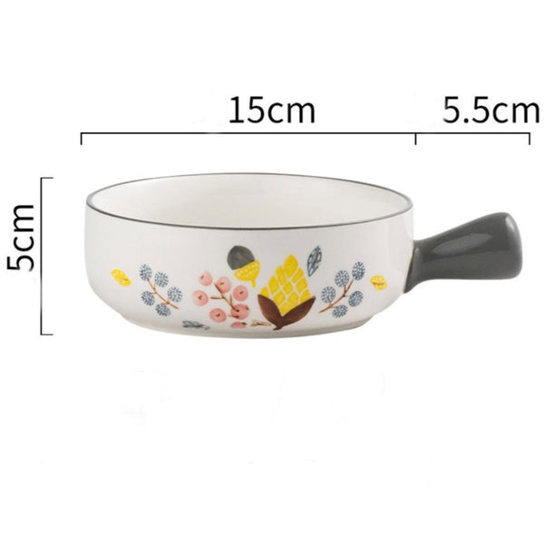 Bloom Bowl With Handle - Kitchen utensil, serving bowls, salad bowls, noodle bowl | Bowls for dining table & home decor