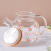 Peach Glass Teapot Pink- Kettle for tea, pot for coffee, teapot | Jug for Dining table & Home decor