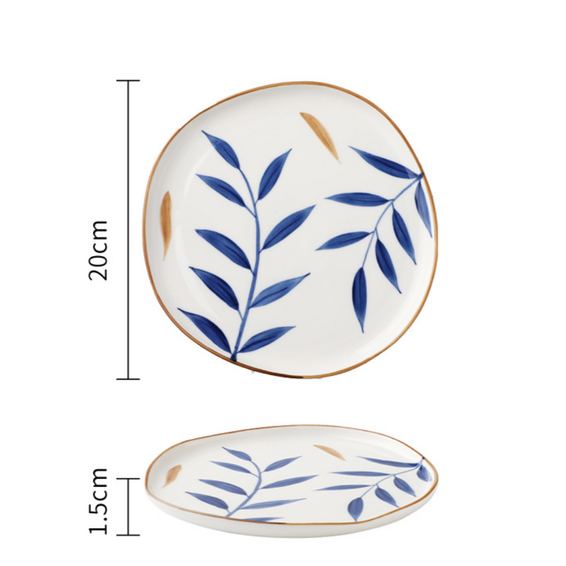 Palm Leaf Plates - Serving plate, rice plate, ceramic dinner plates| Plates for dining table & home decor