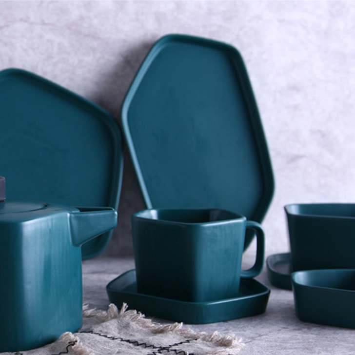 Pentagon Serving Plates - Ceramic platter, serving platter, fruit platter | Plates for dining table & home decor