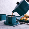 Pentagon Mug with Saucer Midnight Green- Tea cup, coffee cup, cup for tea | Cups and Mugs for Office Table & Home Decoration