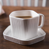 Pentagon Mug with Saucer White- Tea cup, coffee cup, cup for tea | Cups and Mugs for Office Table & Home Decoration