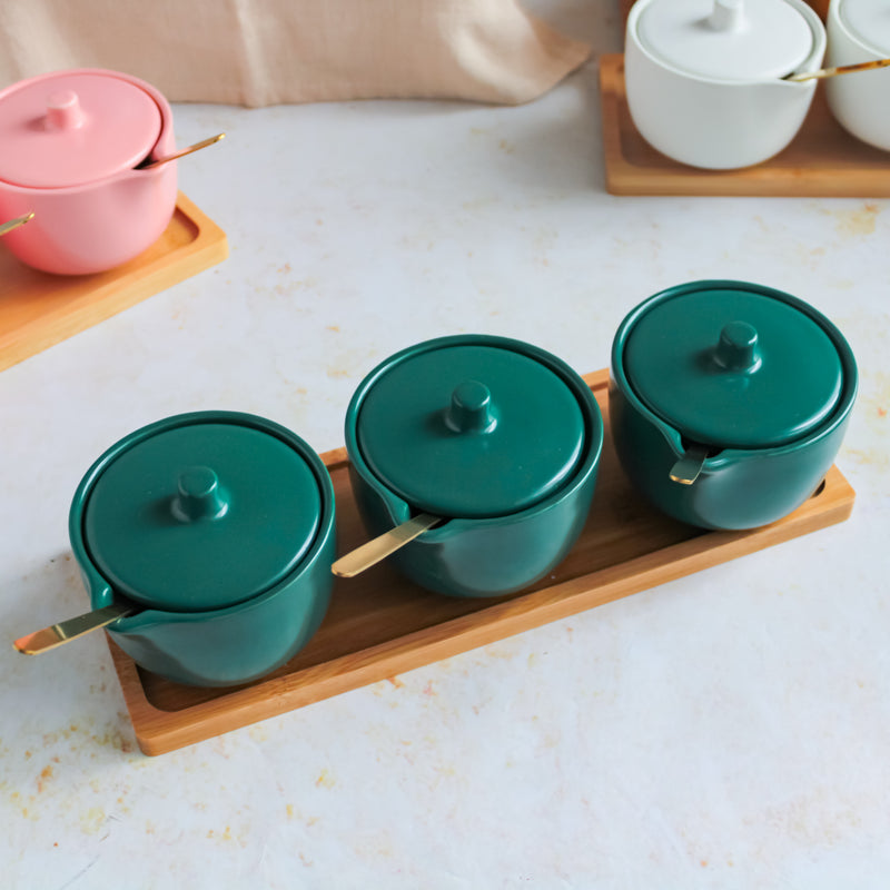 Pickle Jars With Tray Set of 3 - Jar