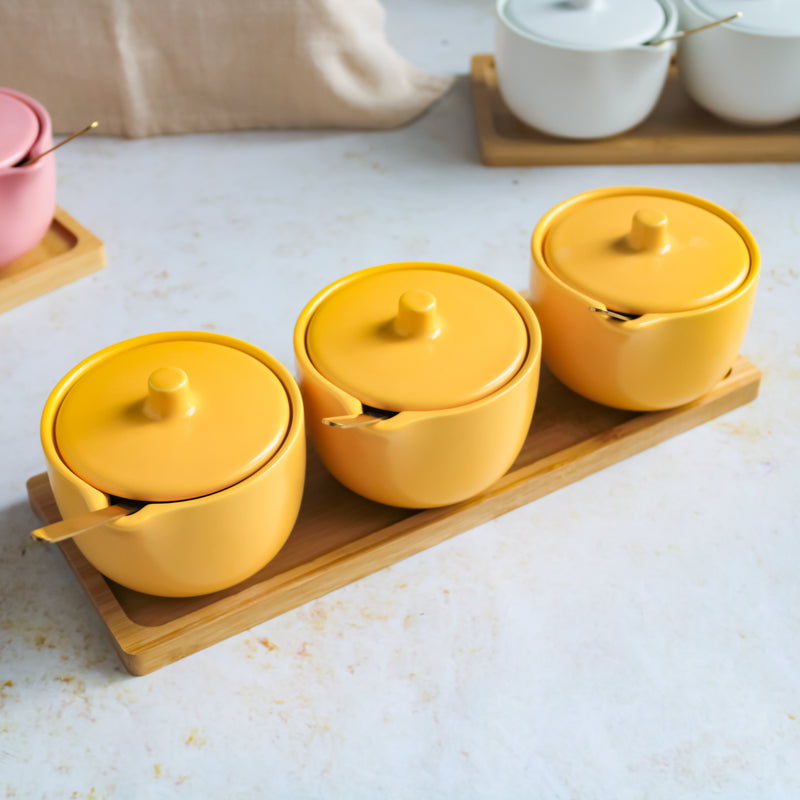 Pickle Jars With Tray Set of 3 - Jar