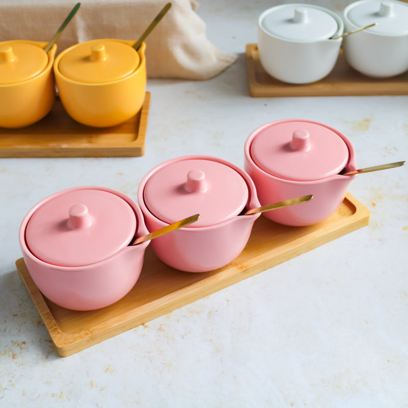 Pickle Jars With Tray Set of 3 - Jar