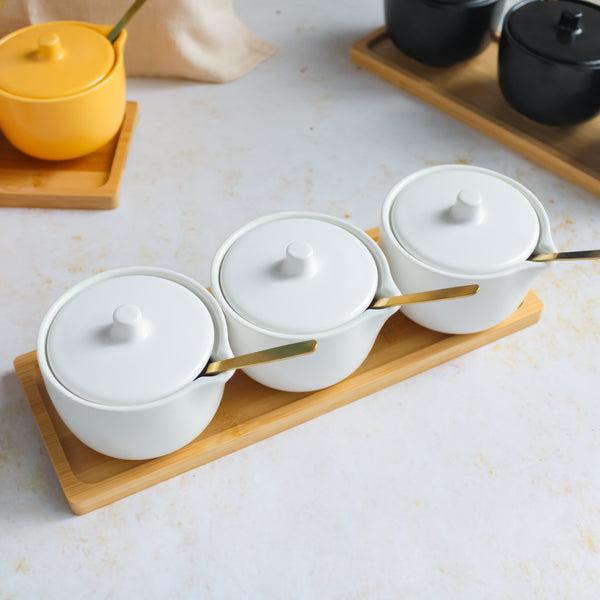 Pickle Jars With Tray Set of 3