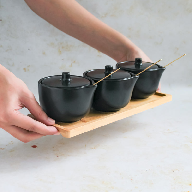 Pickle Jars With Tray Set of 3 - Jar