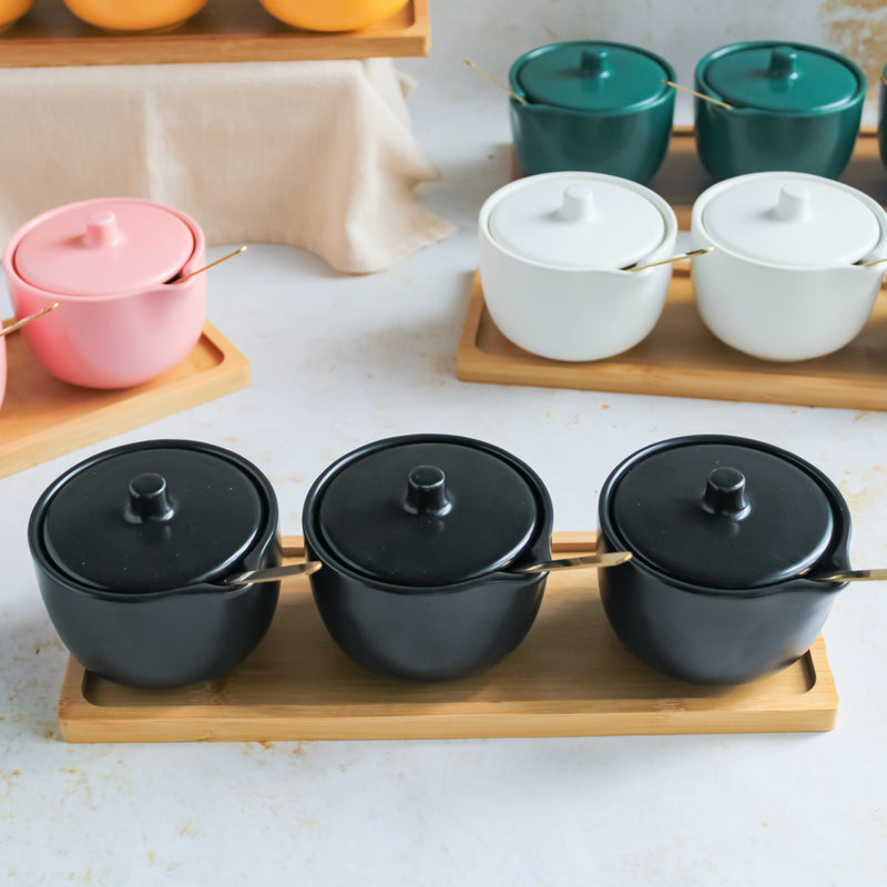 Pickle Jars With Tray Set of 3 - Jar