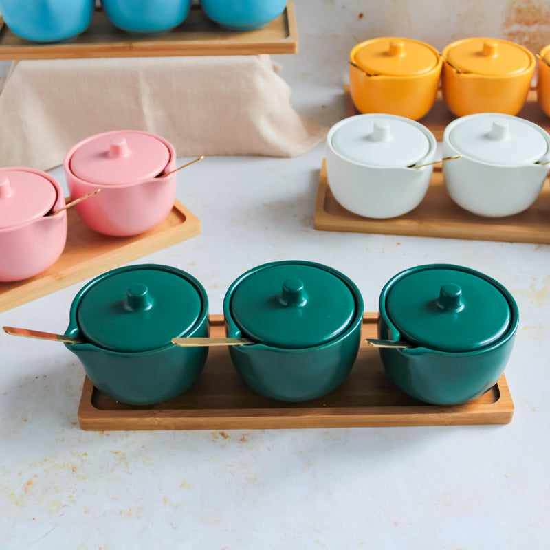 Pickle Jars With Tray Set of 3 - Jar