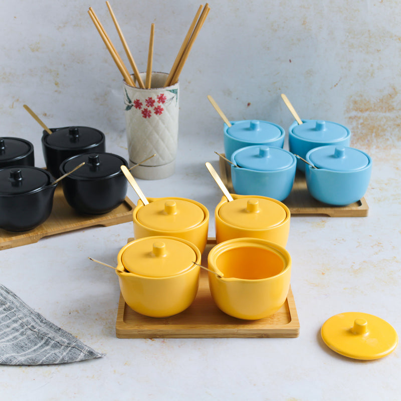 Pickle Jars With Tray Set of 4 - Jar