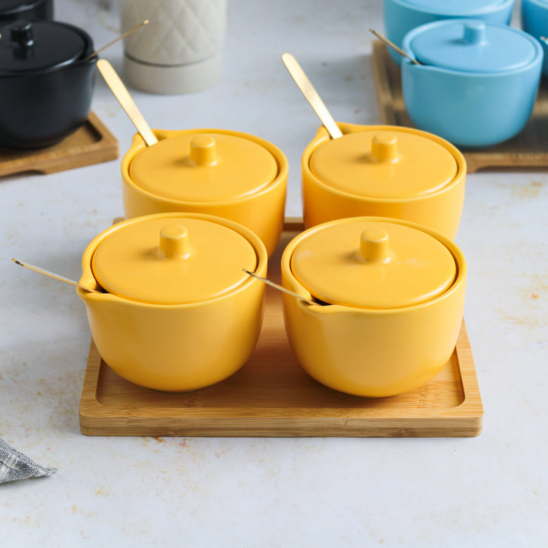 Pickle Jars With Tray Set of 4 - Jar