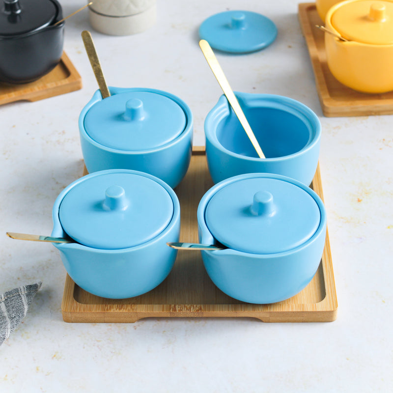 Pickle Jars With Tray Set of 4 - Jar