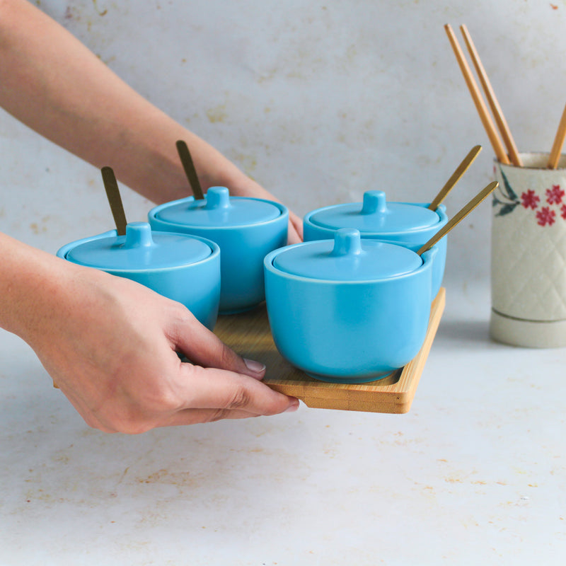 Pickle Jars With Tray Set of 4 - Jar