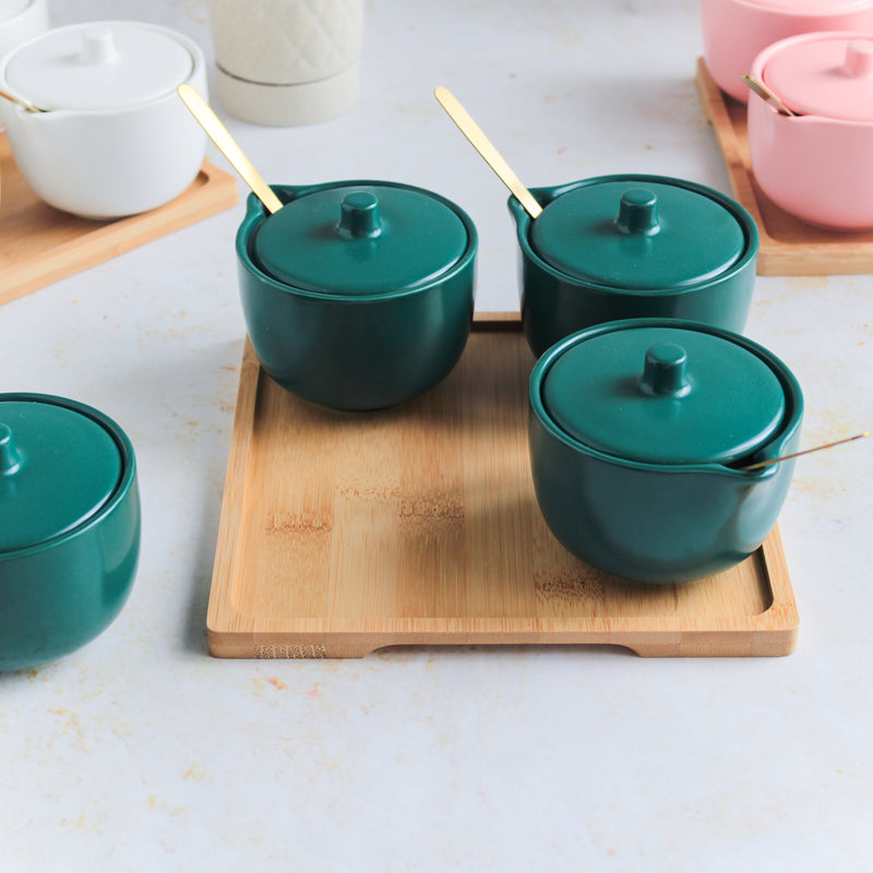 Pickle Jars With Tray Set of 4 - Jar