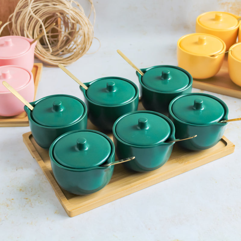 Pickle Jars With Tray Set of 6 - Jar