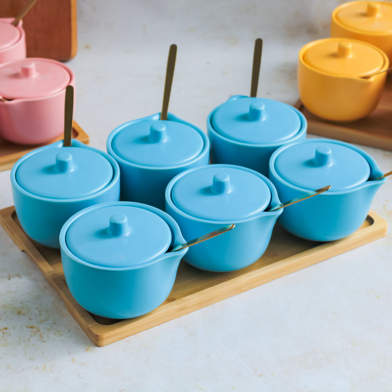 Pickle Jars With Tray Set of 6 - Jar