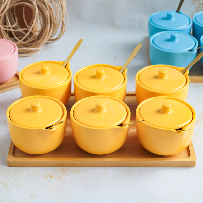 Pickle Jars With Tray Set of 6 - Jar